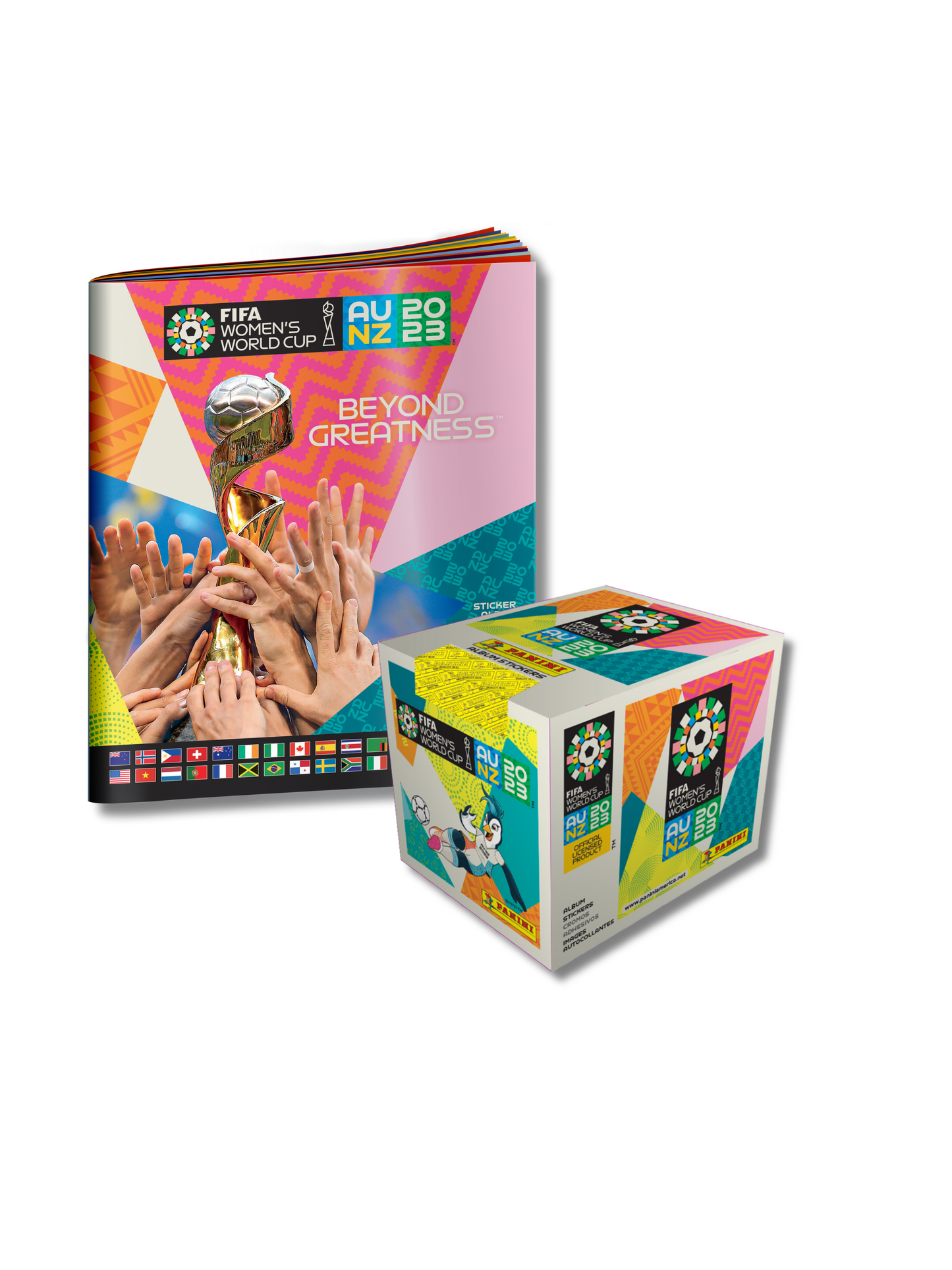 Panini® 2023 Women's Official World Cup Sticker Box (250 stickers) + Soft Cover Album