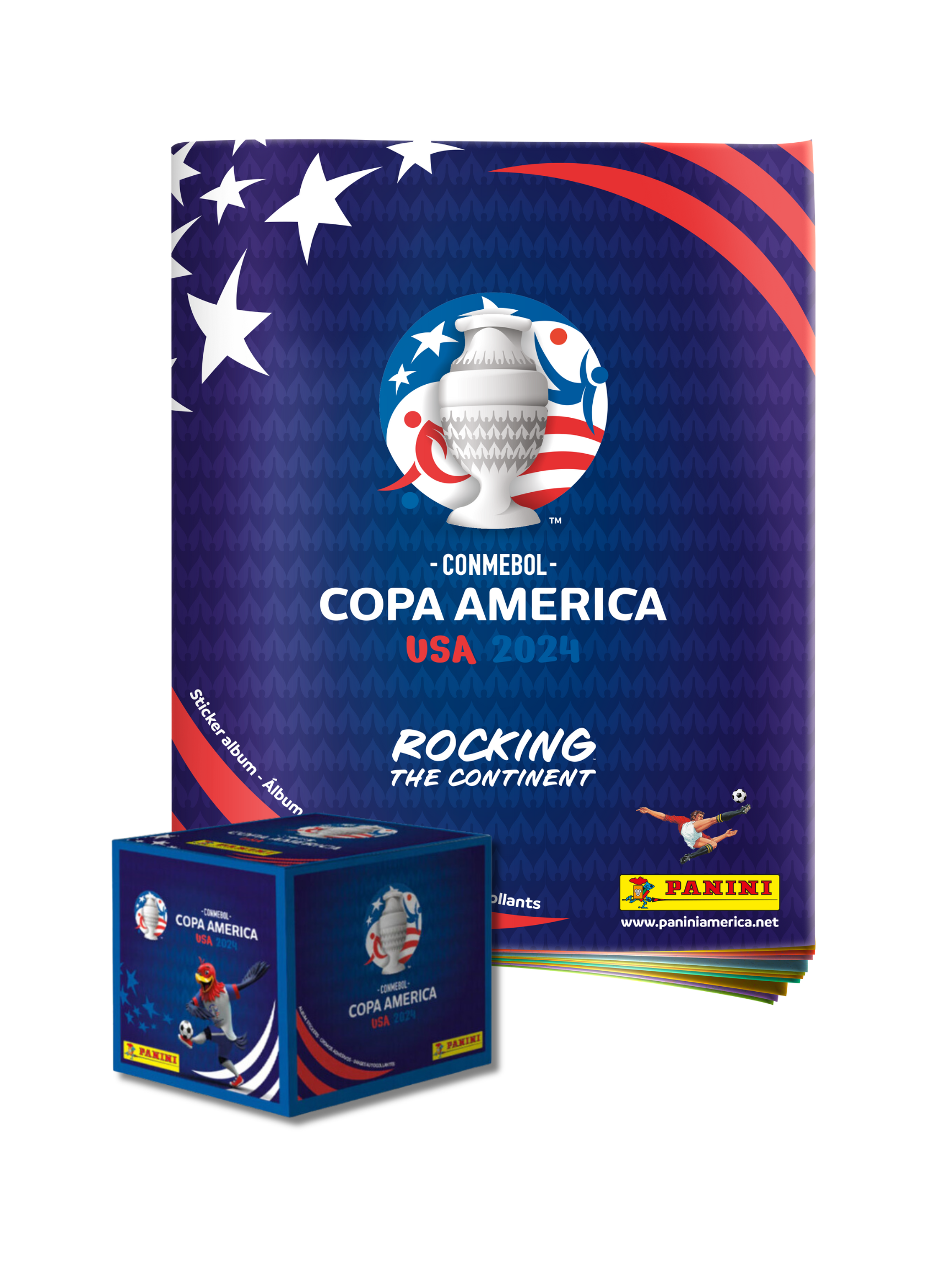 Panini® Copa America 2024 Sticker Box (250 stickers) + Soft Cover Albu