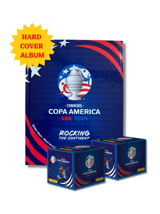 Panini® Copa America 2024 2 Sticker Boxes + HARD COVER Album